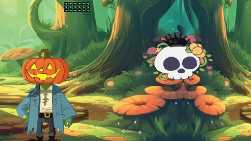 WOW Pumpkin Man Attend Halloween Party